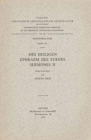 Seller image for Des Heiligen Ephraem Des Syrers Sermones, II -Language: French for sale by GreatBookPrices