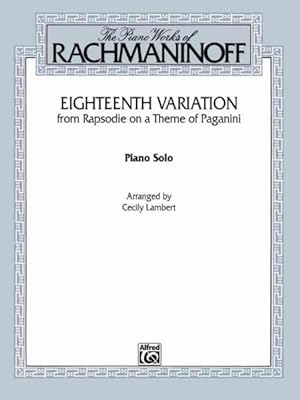 Seller image for Eighteenth Variation from Rhapsodie on a Theme of Paganini Solo Piano for sale by GreatBookPrices