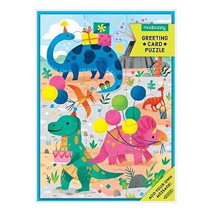 Seller image for Dino Party Greeting Card Puzzle for sale by GreatBookPrices