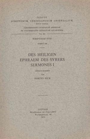 Seller image for Des Heiligen Ephraem Des Syrers Sermones : Scriptores Syri 130 -Language: German for sale by GreatBookPrices