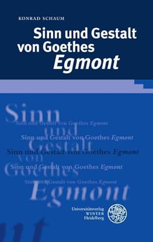 Seller image for Sinn Und Gestalt Von Goethes 'egmont' -Language: german for sale by GreatBookPrices