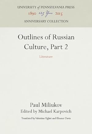 Seller image for Outlines of Russian Culture : Literature for sale by GreatBookPrices