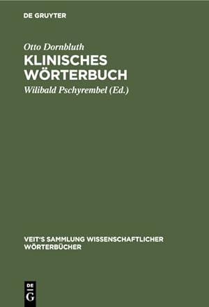 Seller image for Klinisches Wrterbuch -Language: german for sale by GreatBookPrices
