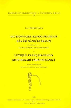 Imagen del vendedor de Dictionnaire Sango-francais / Lexique Francais-sango -Language: French a la venta por GreatBookPrices