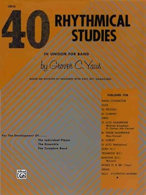 Immagine del venditore per 40 Rhythmical Studies for Oboe venduto da GreatBookPrices