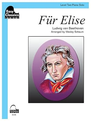 Image du vendeur pour Fur Elise : Schaum Easy Classics Level 2 Piano Solo Sheet mis en vente par GreatBookPrices