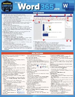 Bild des Verkufers fr Microsoft Word 365 2019 : A Quickstudy Laminated Software Reference Guide zum Verkauf von GreatBookPrices