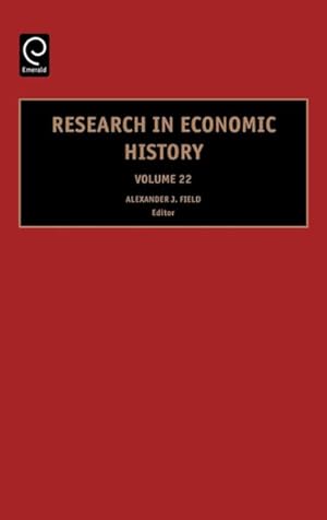 Immagine del venditore per Research In Economic History venduto da GreatBookPrices