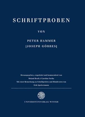 Bild des Verkufers fr Schriftproben Von Peter Hammer : Faksimile Des Erstdrucks. -Language: German zum Verkauf von GreatBookPrices