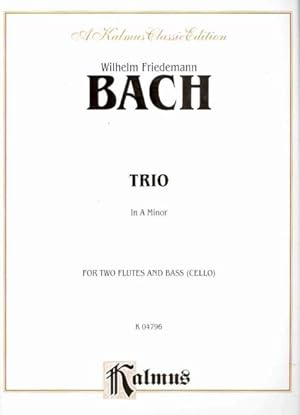 Image du vendeur pour Trio in a Minor : For Two Flutes and Bass Cello; Kalmus Classic Edition mis en vente par GreatBookPrices