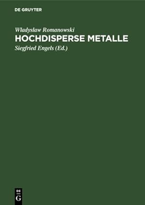 Seller image for Hochdisperse Metalle -Language: german for sale by GreatBookPrices