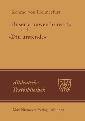 Seller image for Unser Vrouwen Hinfart Und Diu Urstende -Language: german for sale by GreatBookPrices