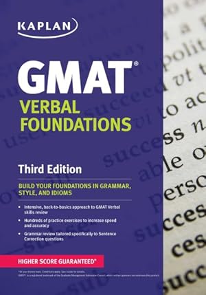 Seller image for Kaplan GMAT Verbal Foundations for sale by GreatBookPrices