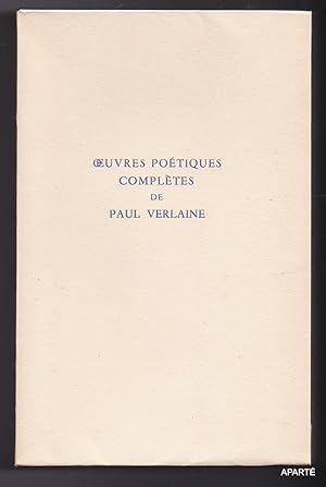 Seller image for Oeuvres potiques compltes. II. Jadis et Nagure. Paralllement. Chansons pour elle. for sale by Apart