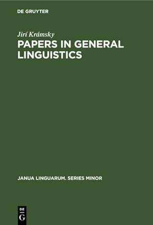 Imagen del vendedor de Papers in General Linguistics a la venta por GreatBookPrices