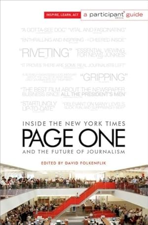 Imagen del vendedor de Page One : Inside the New York Times and the Future of Journalism a la venta por GreatBookPrices