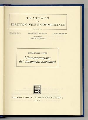 Imagen del vendedor de L'interpretazione dei documenti normativi. a la venta por Libreria Oreste Gozzini snc