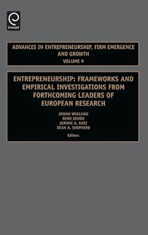 Bild des Verkufers fr Entrepreneurship : Frameworks and Empirical Investigations from Forthcoming Leaders of European Research zum Verkauf von GreatBookPrices