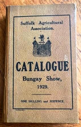 Suffolk Agricultural Association Catalogue Bungay Show 1929