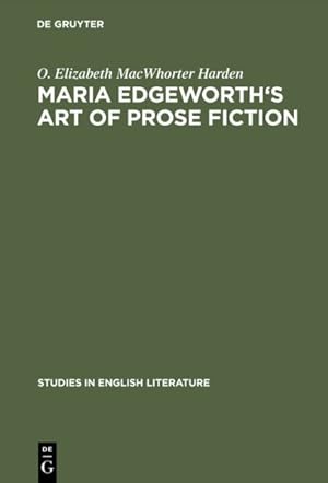 Imagen del vendedor de Maria Edgeworth's Art of Prose Fiction a la venta por GreatBookPrices