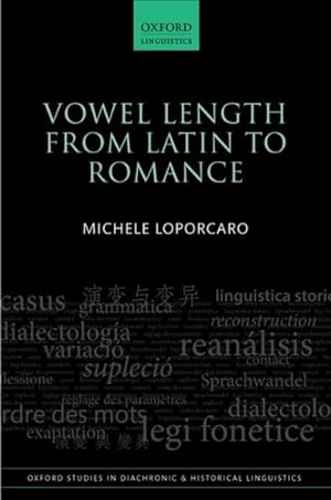 Imagen del vendedor de Vowel Length from Latin to Romance a la venta por GreatBookPrices