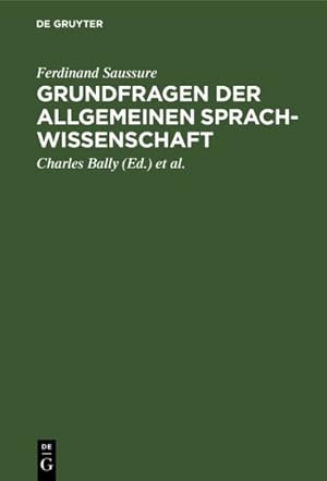 Imagen del vendedor de Grundfragen Der Allgemeinen Sprachwissenschaft -Language: german a la venta por GreatBookPrices