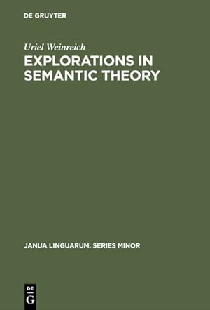 Imagen del vendedor de Explorations in Semantic Theory a la venta por GreatBookPrices