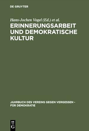 Seller image for Erinnerungsarbeit Und Demokratische Kultur -Language: german for sale by GreatBookPrices