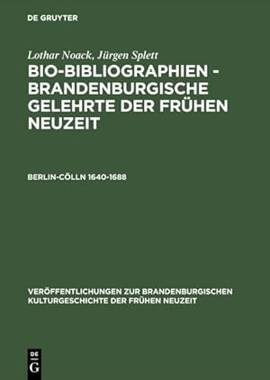 Imagen del vendedor de Berlin-colln 1640-1688 -Language: german a la venta por GreatBookPrices