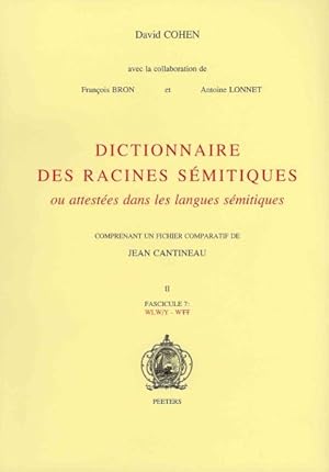 Seller image for Dictionnaire Des Racines Semitiques : Ou Attestees Dans Les Langues Semitiques: Fascicule 7: Wlw/Y-wtt -Language: French for sale by GreatBookPrices