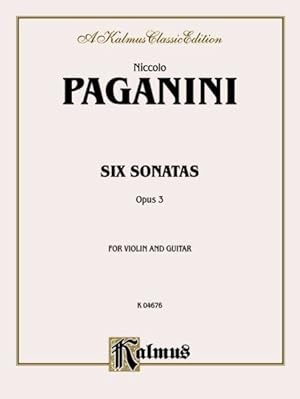 Imagen del vendedor de Six Sonatas for Violin and Guitar, Opus 3 a la venta por GreatBookPrices