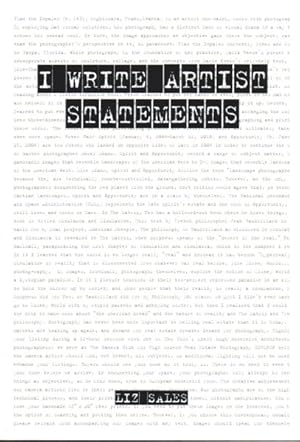 Immagine del venditore per I Write Artist Statements venduto da GreatBookPrices
