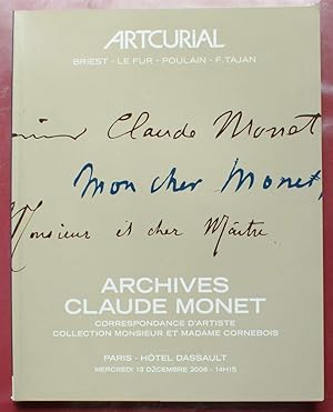 Catalogue vente aux enchères - Archives Claude Monet - Correspondance d'artiste, collection Monsi...