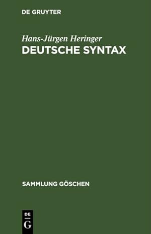 Seller image for Deutsche Syntax -Language: german for sale by GreatBookPrices