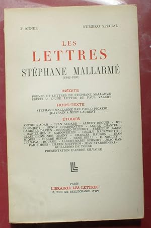 Les lettres - Numéro spécial 9-10-11 -Stéphane Mallarmé (1842-1898)