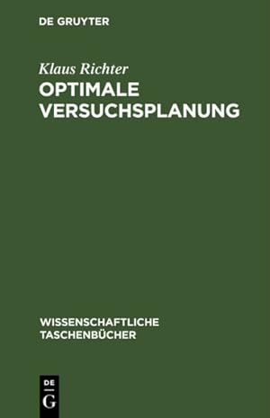 Seller image for Optimale Versuchsplanung -Language: german for sale by GreatBookPrices