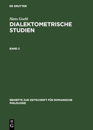 Imagen del vendedor de Hans Goebl : Dialektometrische Studien -Language: german a la venta por GreatBookPrices