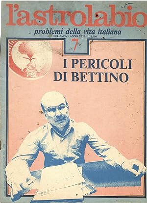 L'Astrolabio Problemi Della Vita Italiana n.7 08 04 01984