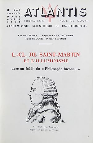 ATLANTIS N° 245 Mars-Abril 1968 L.-Cl. de Saint-Martin et l'Illuminisme