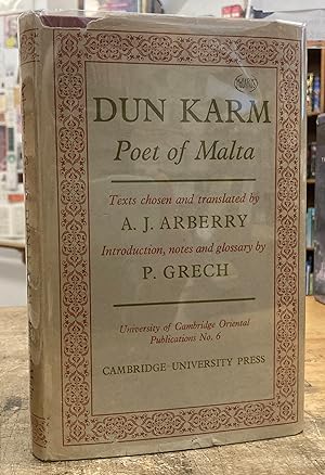 Seller image for Dun Karm: Poet of Malta (University of Cambridge Oriental Publications, Series Number 6) for sale by The Dawn Treader Book Shop