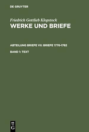 Imagen del vendedor de Abteilung Briefe: Briefe 1776-1782 : Text -Language: german a la venta por GreatBookPrices