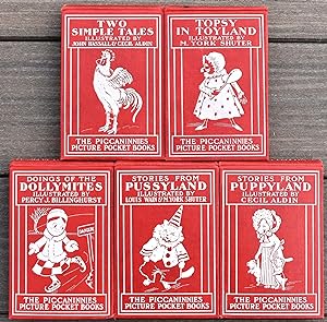 THE PICCANINNIES PICTURE POCKET BOOKS [Complete 5 vol set]: Topsy In Toyland; Stories From Puppyl...