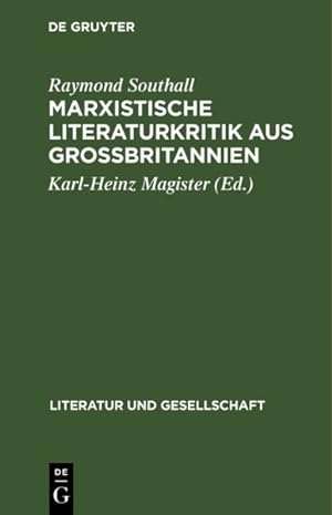 Bild des Verkufers fr Marxistische Literaturkritik Aus Grobritannien -Language: german zum Verkauf von GreatBookPrices