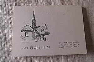 Ansichtskarte Baden-Württemberg Alt Pforzheim 20 Zeichnungen Oskar Elsaesser (20 Ansichtskarten i...