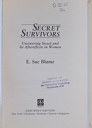 Seller image for Secret Survivors: Uncovering Incest and Its Aftereffects in Women for sale by books4less (Versandantiquariat Petra Gros GmbH & Co. KG)