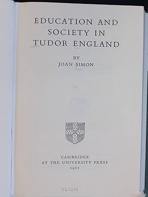 Bild des Verkufers fr Education and Society in Tudor England zum Verkauf von books4less (Versandantiquariat Petra Gros GmbH & Co. KG)