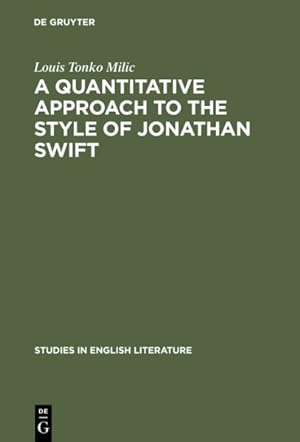 Seller image for Quantitative Approach to the Style of Jonathan Swift for sale by GreatBookPrices