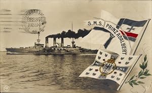 Ansichtskarte / Postkarte Deutsches Kriegsschiff, SMS Prinz Adalbert, Großer Kreuzer, Kaiserliche...