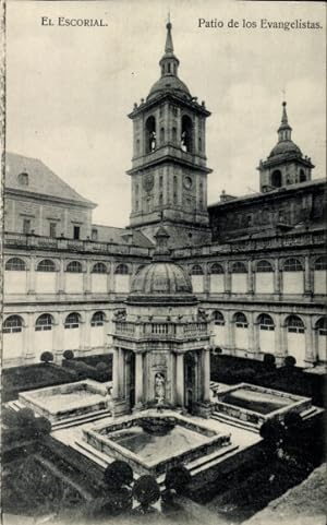 Ansichtskarte / Postkarte San Lorenzo de El Escorial Madrid, Hof der Evangelisten