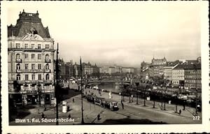 Ansichtskarte / Postkarte Wien I., Kai, Schwedenbrücke